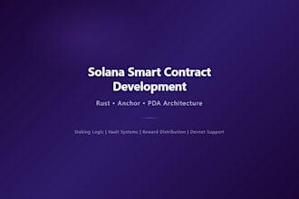 develop solana smart contracts using rust and anchor