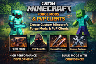 create custom minecraft forge mods and pvp clients