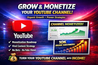 grow and monetize your youtube channel organically
