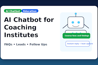 build an ai chatbot for coaching institutes