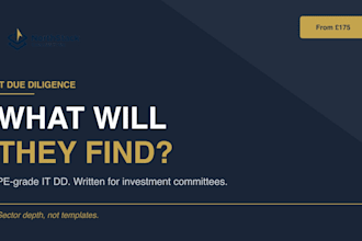 write a pe grade IT due diligence report