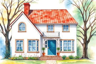 turn your home into watercolor painting
