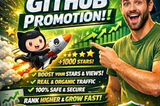 superfast organic github promotion to boost your strar views