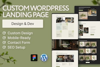 design and build a high converting landing page on wordpress