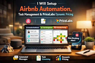 setup airbnb automation, task management and pricelabs dynamic pricing