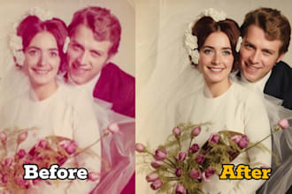 fix damaged photos, scratches and bring to life