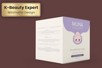 design cute and minimalist korean style cosmetic packaging