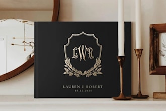 design book cover ,library, education, bookshop and bookstore logo