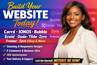 build carrd ionos bubble ecwid duda tilda zryo eshop framer zyro website design