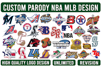 design custom nba, mlb, NFL, parody sports logo and mascot