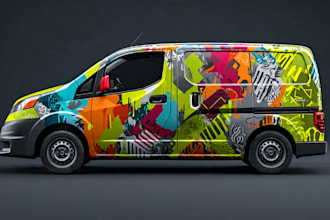 design a professional car wrap, van wrap, or vehicle branding design