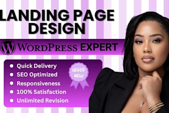 create high converting wordpress landing page design or elementor landing page