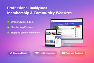 build wordpress lms for membership website with buddyboss, learndash, tutor lms