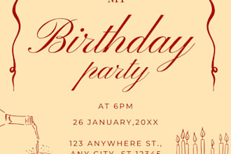 design invitation card or birthday and greeting cards etc
