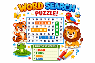 create kids word search puzzles activity book printable worksheets
