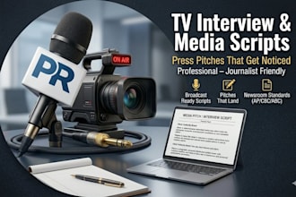 craft media pitches and TV interview scripts that get noticed