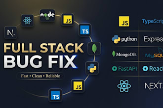 fix bugs in your react, next js or node js full stack app