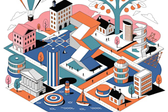 design 2d flat or 3d isometric map