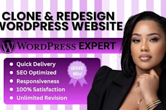 do copy clone, redesign wordpress website and landing page design