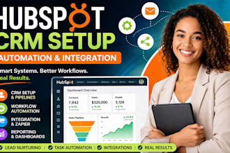 setup hubspot CRM, hubspot automation, hubspot workflows and hubspot integration