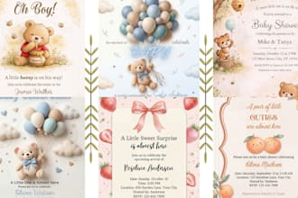 design personalized baby shower invitation for girl or boy