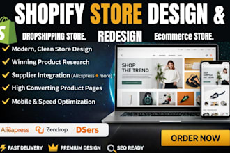build shopify website development shopify store design via bigbuy spocket syncee