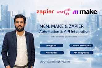 create zapier , make or n8n automation workflows