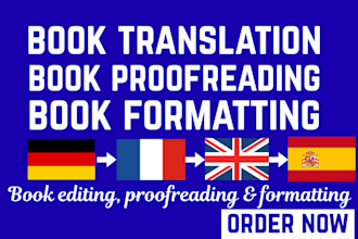 translate, humanize ebook german to french proofread and kdp format for amazon
