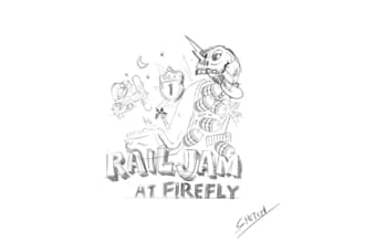 design rail jam snowboarding logo