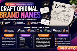 craft original brand names for startups and ecommerce