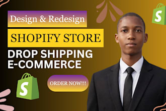 build shopify store design, shopify dropshipping store, shopify website