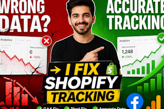 audit and fix shopify tracking and analytics for accurate reporting