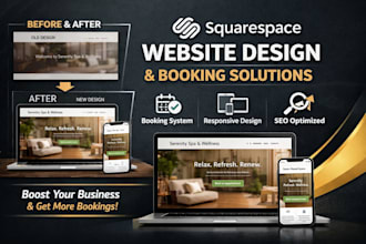 build squarespace website design squarespace website redesign booking website