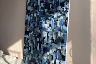 paint an interior painting on a canvas using acrylic