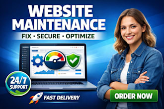 provide website maintenance for wordpress, shopify and ecommerce stores