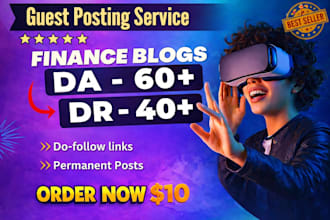 build powerful high da SEO backlinks for finance sites