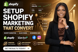 be your shopify marketing expert for ads, promotion and sales funnel setup