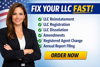 do llc reinstatement, llc registration, llc dissolution, llc amendment USA
