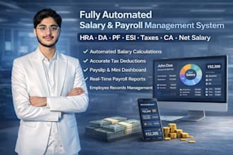 create professional excel salary sheets and payroll  system