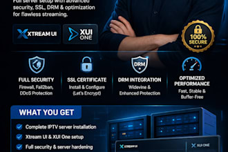 setup full server and complete security xtream ui xui one