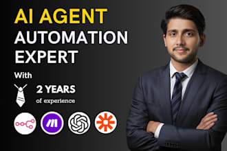 build ai automation workflows using n8n, make, zapier and ai chatbot integration