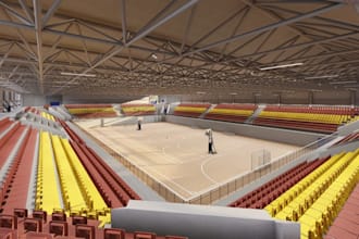 remodel sport hall interior, basketball court design, sport facilities rendering