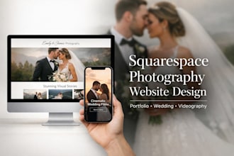 build squarespace photography website portfolio videographer wedding website
