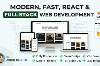 create a modern react portfolio website for you