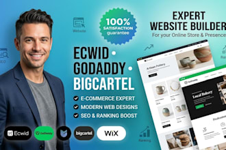 design ecwid website ecwid store godaddy, bigcartel ecommerce store with SEO