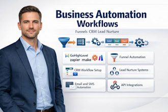 build gohighlevel zapier make workflows for funnels CRM and lead nurture