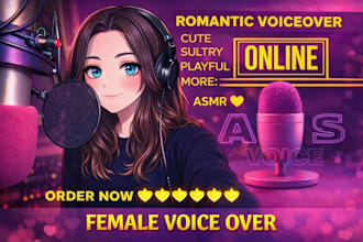 record warm funny anime girl voice over or asmr nsfw female voice folks story