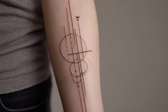 traditional line art minimalist tattoo flash for you