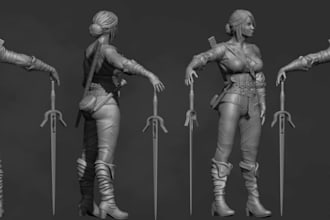 convert 2d to articulated action figure,3d nsfw warrior, stl,printable toy model