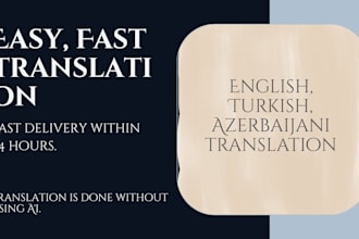 translate your CV or resume into turkish and azerbaijan